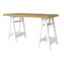 Ver mais imagens de Escrivaninha Mesa Escritório Cavalete 135cm e Gaveteiro 2 Gavetas 1 Nicho  Olmo com Branco