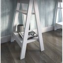 Ver imagem 6 de Escrivaninha Mesa Escritório Cavalete 135cm e Gaveteiro 2 Gavetas 1 Nicho  Olmo com Branco