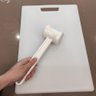 Martelo de Amaciar Carne Bifes Profissional Branco 8x28cm Polietileno Cinquetti - 3