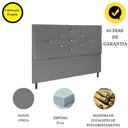 Ver imagem 3 de Cabeceira Cama Box Casal 140cm Camboriú Suede Cinza E-frame