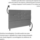 Ver imagem 5 de Cabeceira Cama Box Casal 140cm Camboriú Suede Cinza E-frame