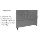 Ver imagem 2 de Cabeceira Cama Box Casal 140cm Camboriú Suede Cinza E-frame