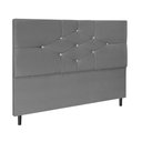 Ver imagem 1 de Cabeceira Cama Box Casal 140cm Camboriú Suede Cinza E-frame