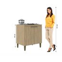 Ver imagem 6 de Balcão para Cooktop 5 Bocas 80cm Lara Dourado em MDP com 2 Portas e Prateleira - J Carvalho