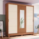 Ver imagem 1 de Guarda Roupa Solteiro Ambiente B376 Nature Off White Henn - Briz Móveis