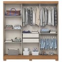 Ver imagem 3 de Guarda Roupa Solteiro Ambiente B376 Nature Off White Henn - Briz Móveis