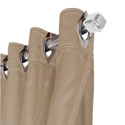 cortina blecaute para quarto e sala  Bia 5,10 x 2,40 bege - 2