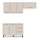Ver imagem 4 de Armário de Cozinha Modulada Completa 3 Peças 200cm sem Tampo 100% Mdf Amara Politorno Móveis