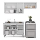 Ver imagem 5 de Armário de Cozinha Modulada Completa 3 Peças 200cm sem Tampo 100% Mdf Amara Politorno Móveis