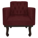 Ver imagem 6 de Kit Diva Recamier Diana 140cm Lado Direito e 02 Poltronas Classic Suede Bordô - ADJ Decor