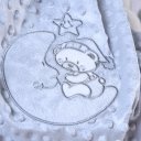 Ver imagem 2 de Manta Bebê Dots Camada Dupla de Plush 100x70 com Bordado