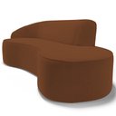 Ver imagem 5 de Sofá Living 3 Lugares 230cm Braço Esquerdo Mozart D06 Veludo Telha - Mpozenato
