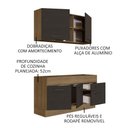 Ver imagem 5 de Armário de Cozinha Compacta 150cm  Rustic/Preto Agata Madesa 02
