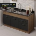 Ver imagem 7 de Armário de Cozinha Compacta 150cm  Rustic/Preto Agata Madesa 02