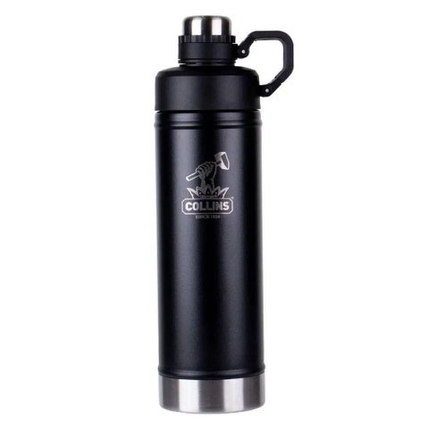 Squeeze Térmico Aço Inox Isolamento a Vácuo 12H Gelado 8H Quente Preto Collins
