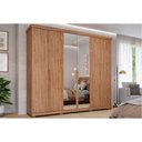 Ver imagem 1 de Guarda Roupa Casal 6 Portas (2 C/ Espelho) e 6 Gavetas Guarapari Cinamomo - Panan