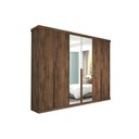 Ver imagem 6 de Guarda Roupa Casal 6 Portas (2 C/ Espelho) e 6 Gavetas Guarapari Cinamomo - Panan