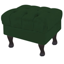 Ver imagem 2 de Puff Recamier Retrô Luis Xv Suede Verde - 50 cm