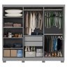 Guarda Roupa Casal 180cm 6 Portas 2 Gavetas com Pés Rio Espresso Móveis - 4