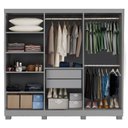 Ver imagem 4 de Guarda Roupa Casal 180cm 6 Portas 2 Gavetas com Pés Rio Espresso Móveis