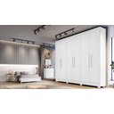 Ver imagem 1 de Guarda Roupa Casal 180cm 6 Portas 2 Gavetas com Pés Rio Espresso Móveis