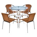 Ver imagem 1 de Conjunto Pool Mesa e 4 Cadeiras Alumínio Fibra Área Gourmet Acesse Móveis