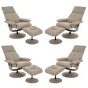 Ver imagem 3 de Kit 4 Poltronas de Massagem Arizona Giratória com Apoio de Pés e Reclinável Fendi G56 - Gran Belo