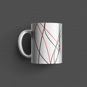 Linhas abstratas - Caneca de qualidade premium É DeCoração Caneca Premium - 325mL