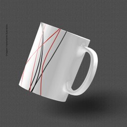 Linhas abstratas - Caneca de qualidade premium É DeCoração Caneca Premium - 325mL - 4