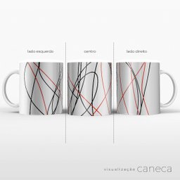 Linhas abstratas - Caneca de qualidade premium É DeCoração Caneca Premium - 325mL - 3