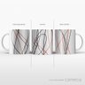 Linhas abstratas - Caneca de qualidade premium É DeCoração Caneca Premium - 325mL - 3