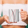 Linhas abstratas - Caneca de qualidade premium É DeCoração Caneca Premium - 325mL - 2