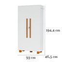 Ver imagem 3 de Armário Multiuso 100% Mdf 2 Portas C/ Chave Londres Branco