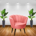 Ver imagem 3 de Poltrona Pétala em Sued Premium Rosê Sua Casa Decorações