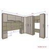Guarda Roupa Dormitório Modulado Master Casal Queen 1,58 m Canto c/ Mesa Escrivaninha e Nicho - Luci - 4