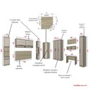 Ver imagem 3 de Guarda Roupa Dormitório Modulado Master Casal Queen 1,58 m Canto c/ Mesa Escrivaninha e Nicho - Luci