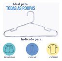 Ver imagem 4 de Kit 50 Cabides Adulto Cristal Transparente Reforçado Cavas