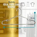 Ver imagem 2 de Kit 50 Cabides Adulto Cristal Transparente Reforçado Cavas