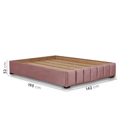 Cama Casal Estofada sem Cabeceira Uvaia CabeCasa MadeiraOriginals - 2