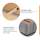 Ver imagem 3 de Cama Casal Estofada sem Cabeceira Uvaia CabeCasa MadeiraOriginals