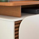 Ver imagem 7 de Rack Bancada Tv 75 Pol 180 Cm Jurere Freijo Off White Matte Colibri