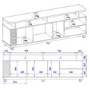 Ver imagem 4 de Rack Bancada Tv 75 Pol 180 Cm Jurere Freijo Off White Matte Colibri