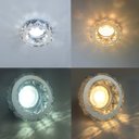 Ver imagem 1 de 11 Spot De Cristal Embutido K9 Redondo Inox Mr16 Sala Lup70