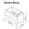 Berço com 3 Regulagens de Altura Nuvem Gelius Móveis - 4