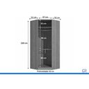 Ver imagem 3 de Guarda Roupa Modulado Closet Canto Liga Kappesberg Grafite