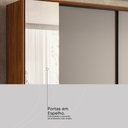 Ver mais imagens de Guarda Roupa Casal 4 Portas com Espelho e 4 Gavetas Estônia - Nogueira/nude Prime Tx