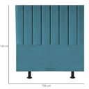 Ver imagem 3 de Cabeceira Estofada Cama Solteiro 100cm Luna Suede e Frame Azul Turquesa