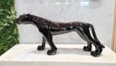 Ver imagem 3 de Escultura Estátua Pantera Caminhando Grande 88cm:preto Brilho