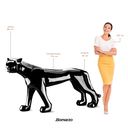 Ver imagem 4 de Escultura Estátua Pantera Caminhando Grande 88cm:preto Brilho