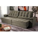 Ver imagem 2 de Sofá Retrátil Reclinável 250cm Ascari Suede Velut com molas Ensacadas - King House